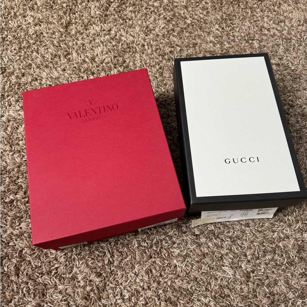 Gucci and Valentino garavani boxes empty